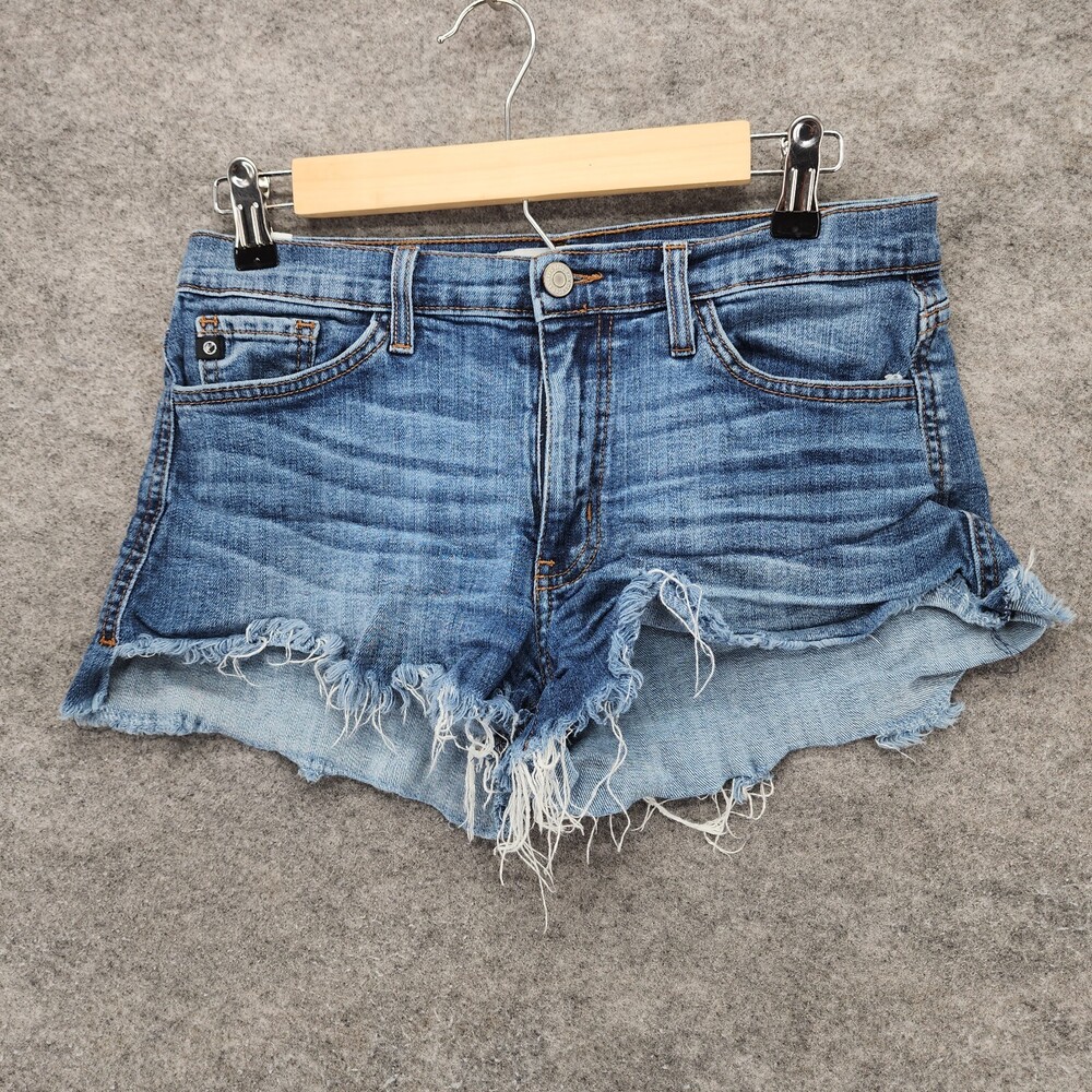 KanCan Shorts Womens 28 Cut Off Blue Denim Mid Rise